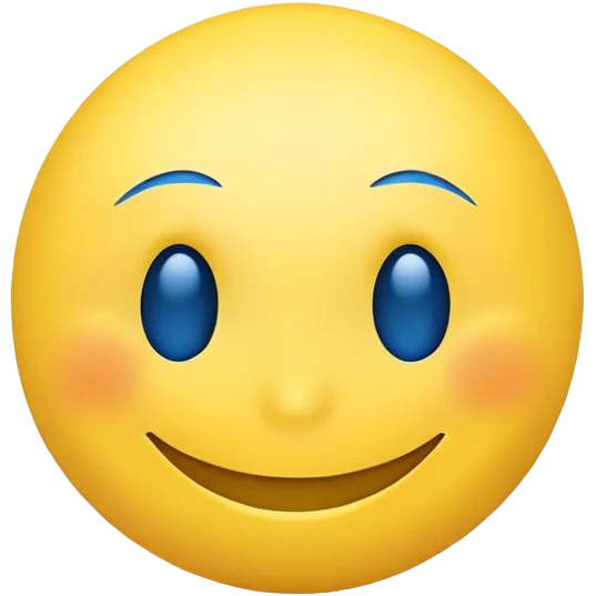 Ukrainian smiley face with blue and yellow colors of the Ukrainian flag emoji