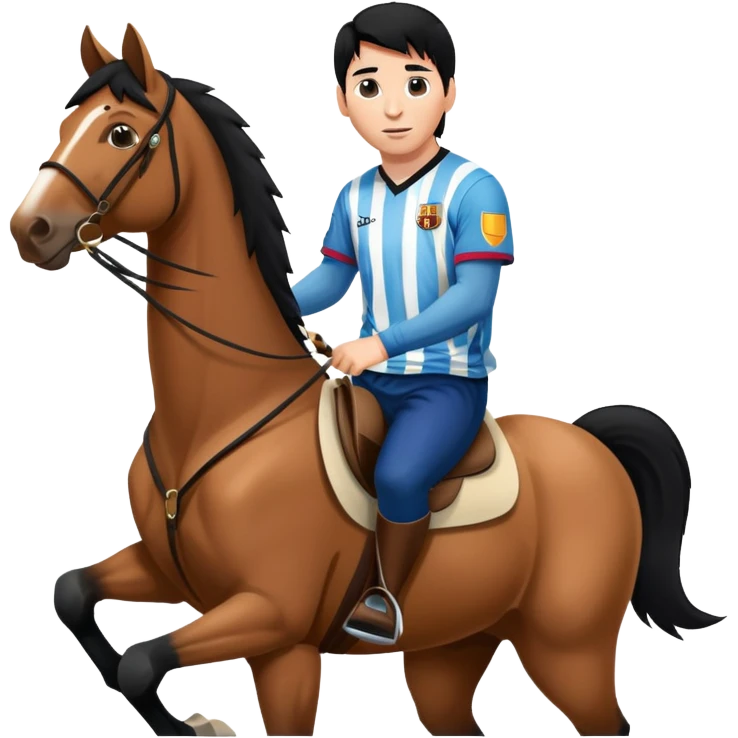 Messi sur un cheval emoji