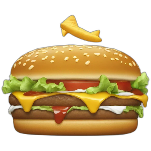 Une air force 1 qui mange un burger emoji