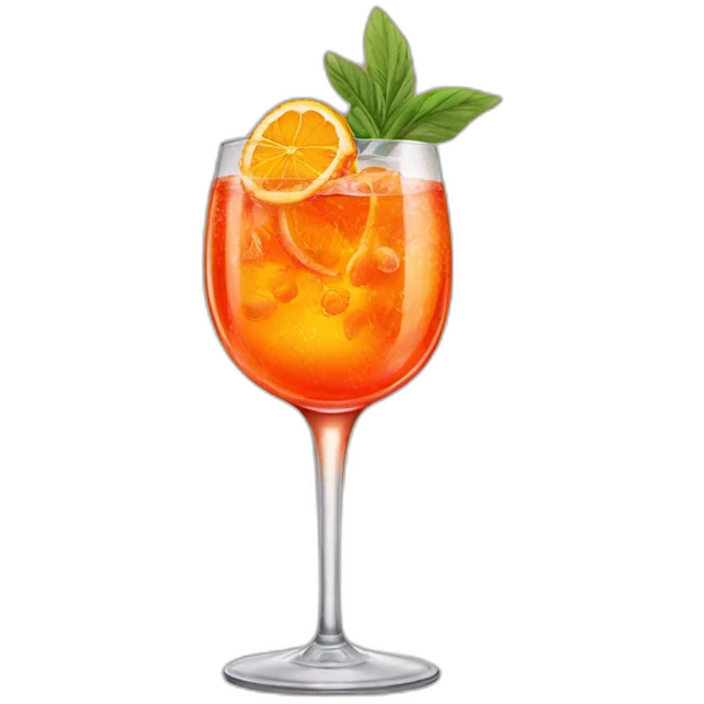Aperol spritz drink in glass emoji