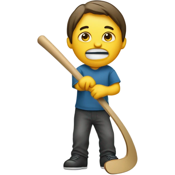 hockey stick eater emoji