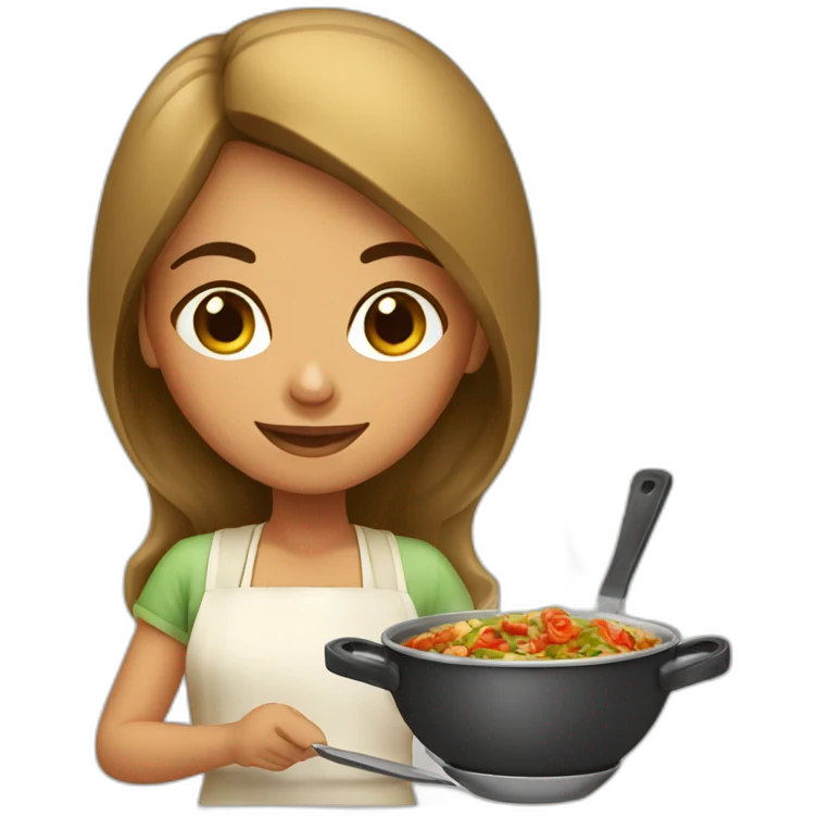 brazilian girl cooking persian food emoji