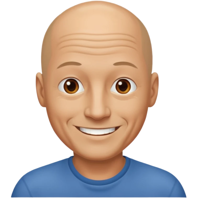 gym buddy middle aged with no hair emoji
