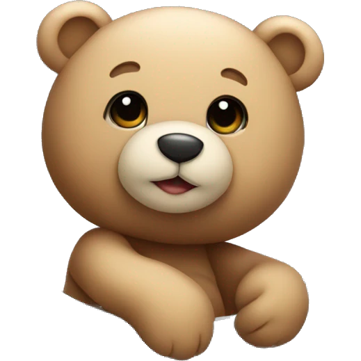 Teddy bear sitting on the moon emoji
