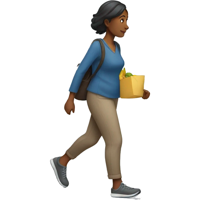 mom walking slow emoji