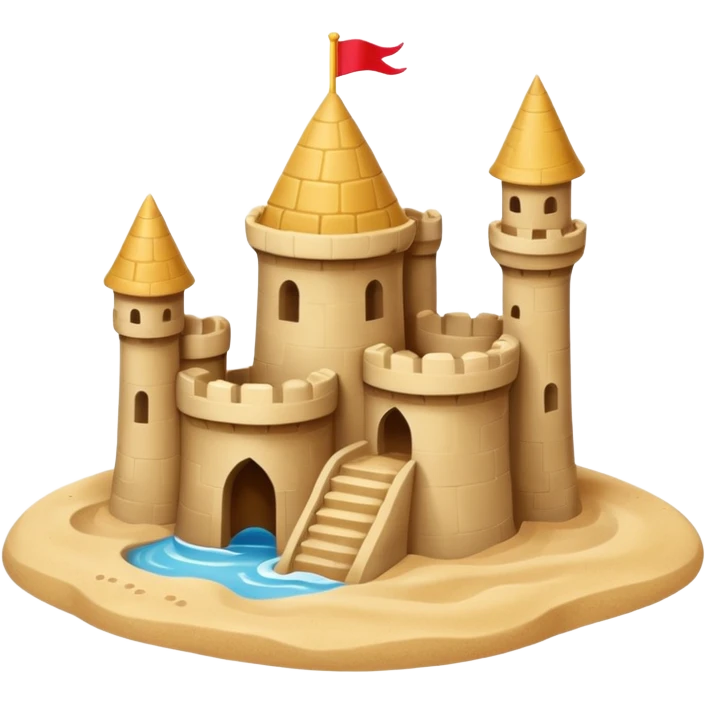 little sand castle emoji