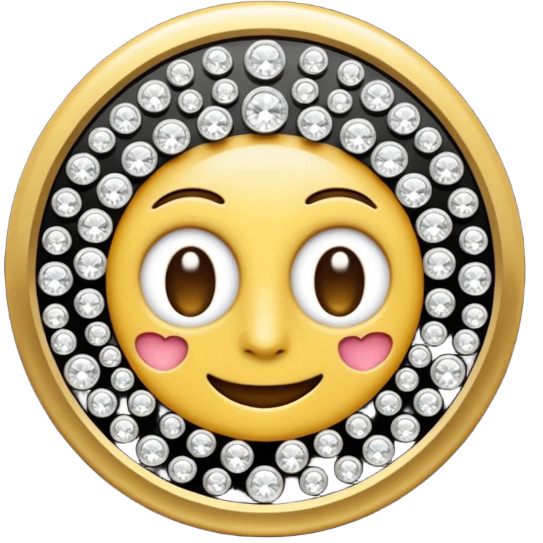 Crie um emoji de um relógio cravejado de diamantes  emoji