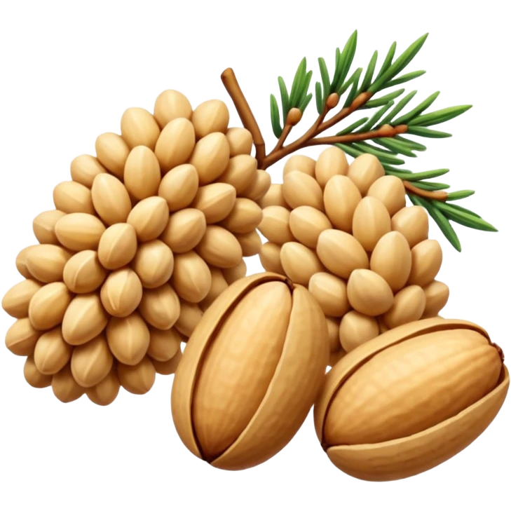 a handful of pine nuts emoji
