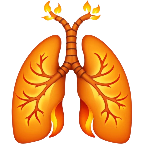 Minimal line-art ribcage, small fire in the center.
Symbol of inner fire / anxiety / passion.  emoji