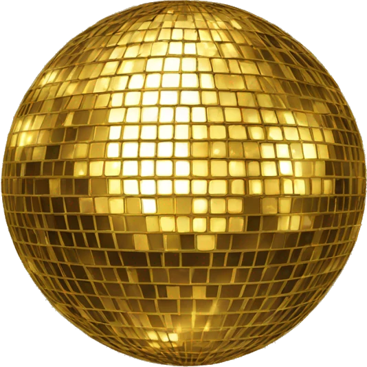 gold disco ball emoji
