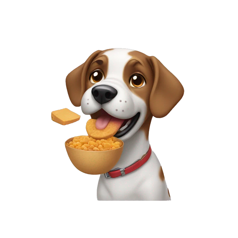 Dog eating food emoji