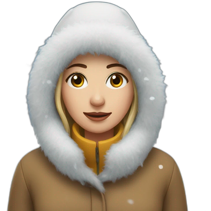 woman under snow emoji