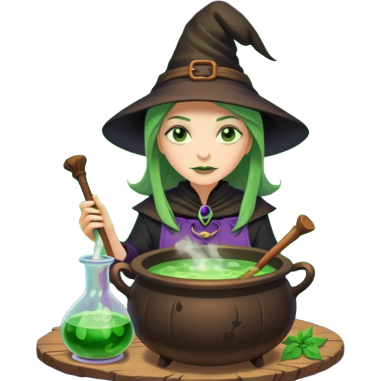 green witch cooking potion emoji
