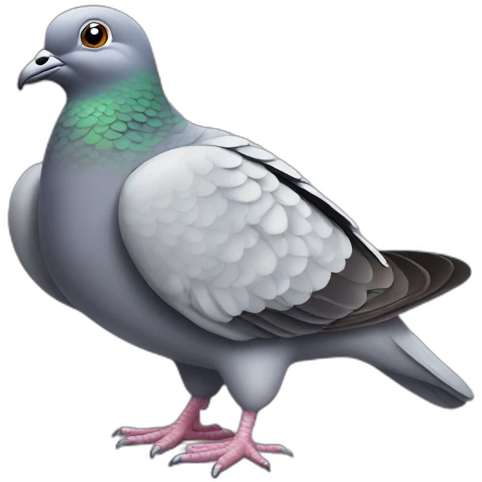 Pigeon gris tortue emoji