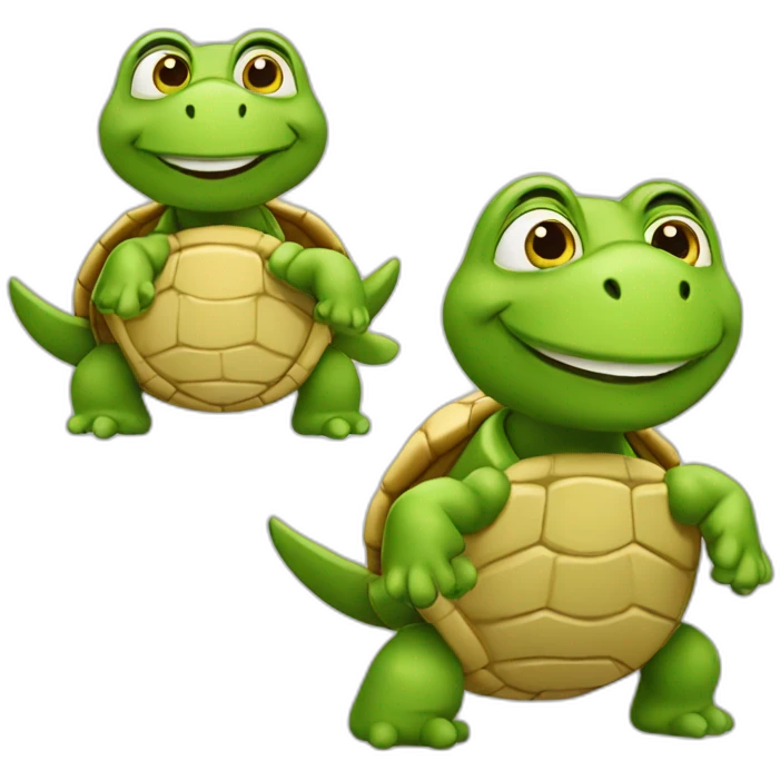 chat sur tortue emoji