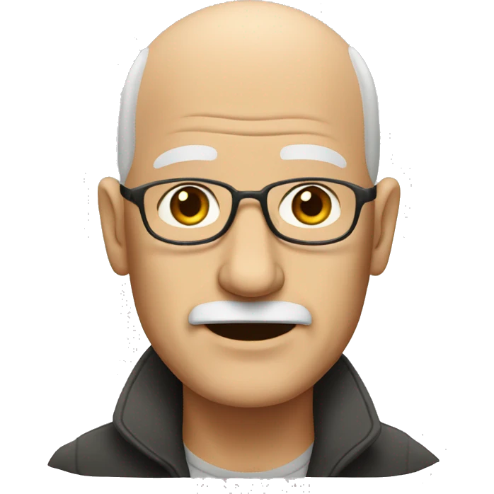 Bald old man without moustach emoji