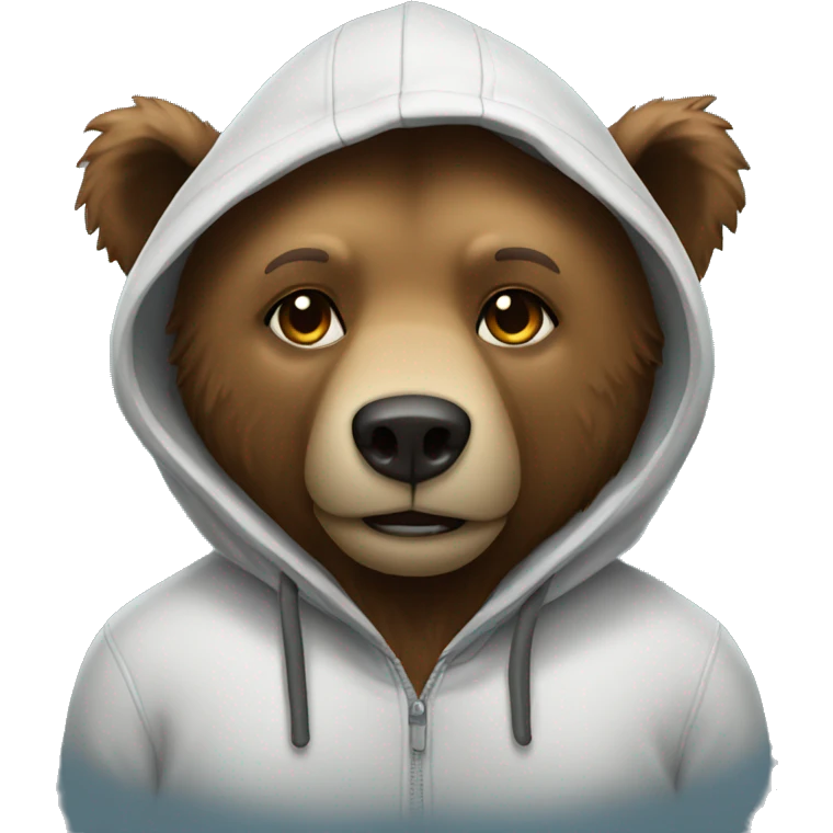 Bear with hoodie emoji