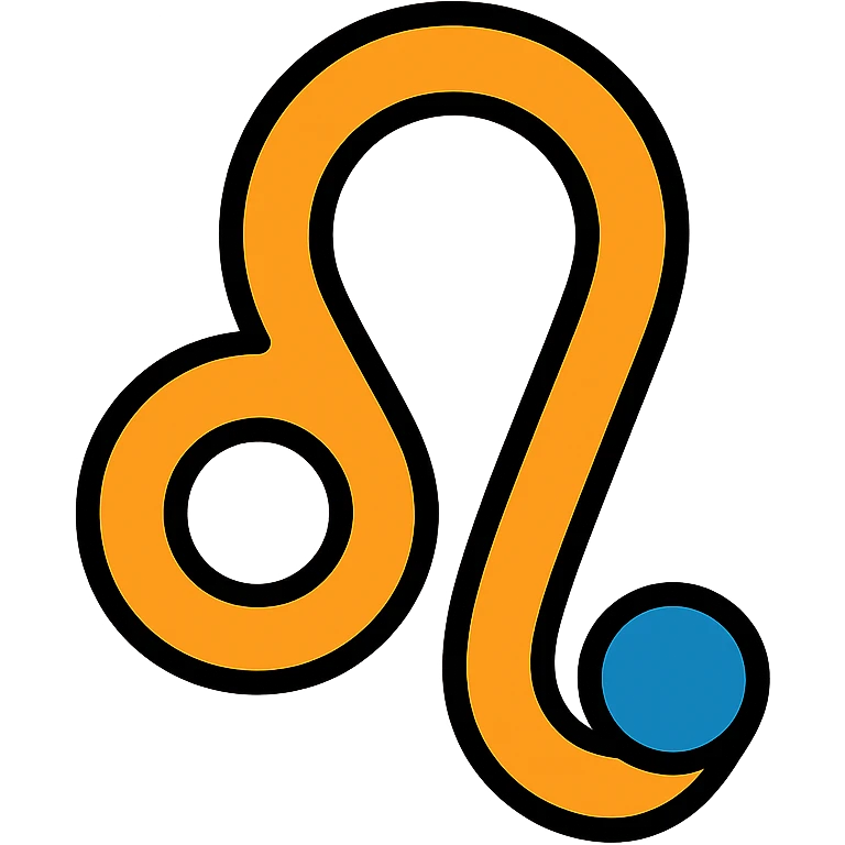 stylized icon of the zodiac sign Leo for July emoji