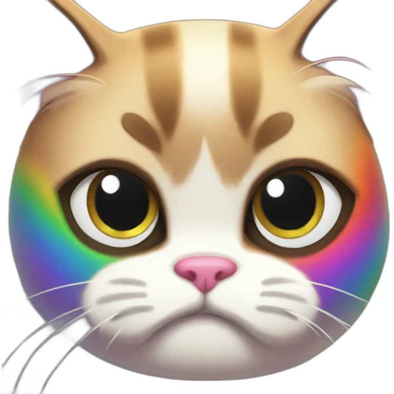 rainbow grumpycat emoji