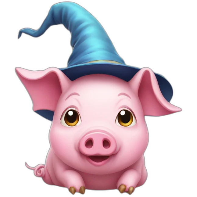 Wizard pig emoji