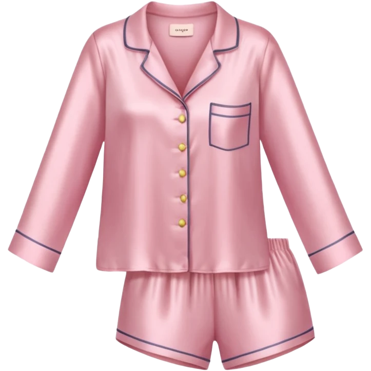 Light pink silk pyjamas set emoji