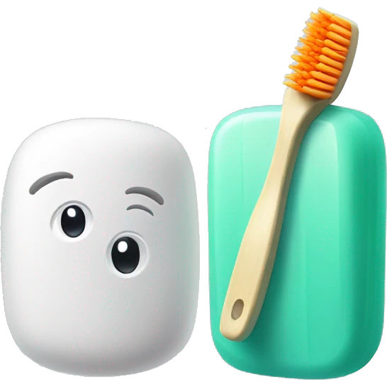toothbrush and soap emoji