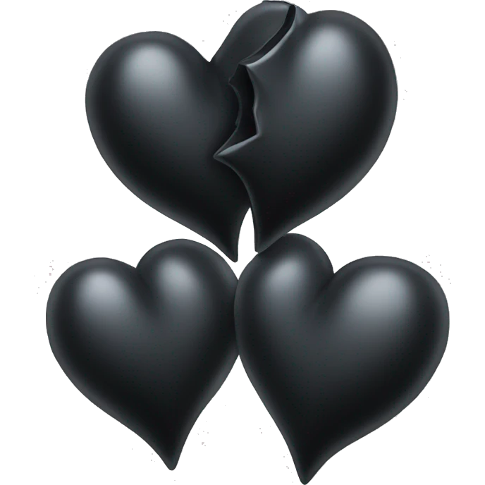 Two black hearts emoji