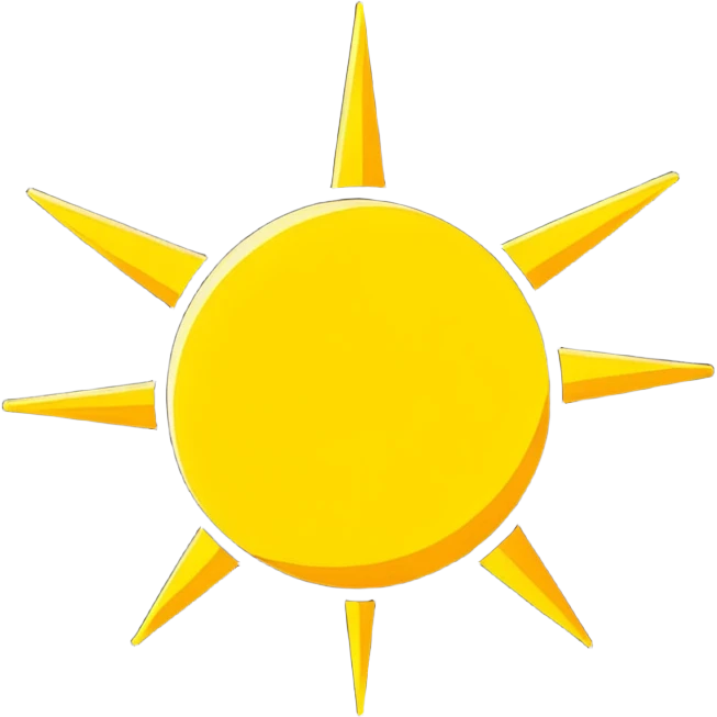 bright yellow sun with rays emoji