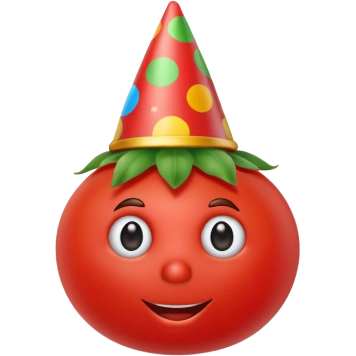 tomato wearing party hat emoji