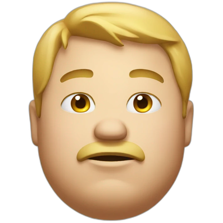 fat guy staring emoji