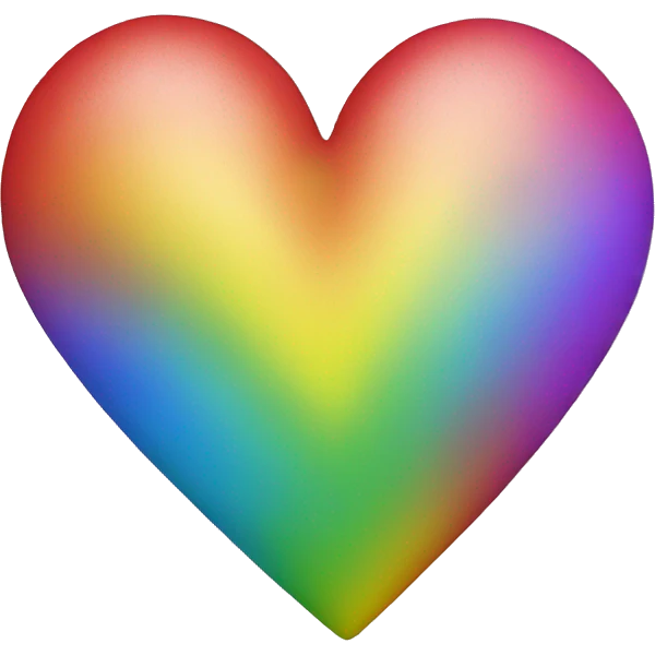 Rainbow hearts emoji