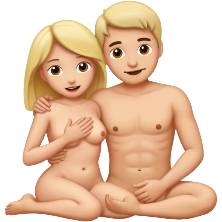 A man and woman having sex naked emoji
