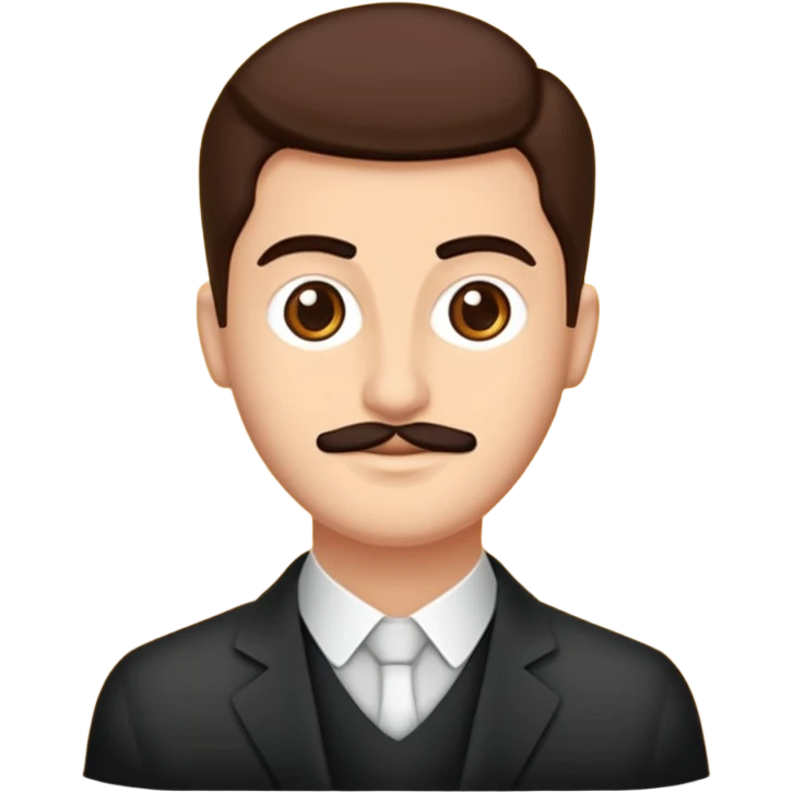 Saçı uzun ve arkadan bağlı, beyaz tenli, sakallı 24 yaşlarında olan bir erkek çiz emoji