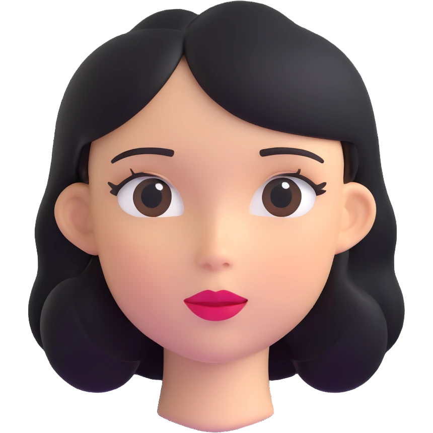 girl face without a nose emoji