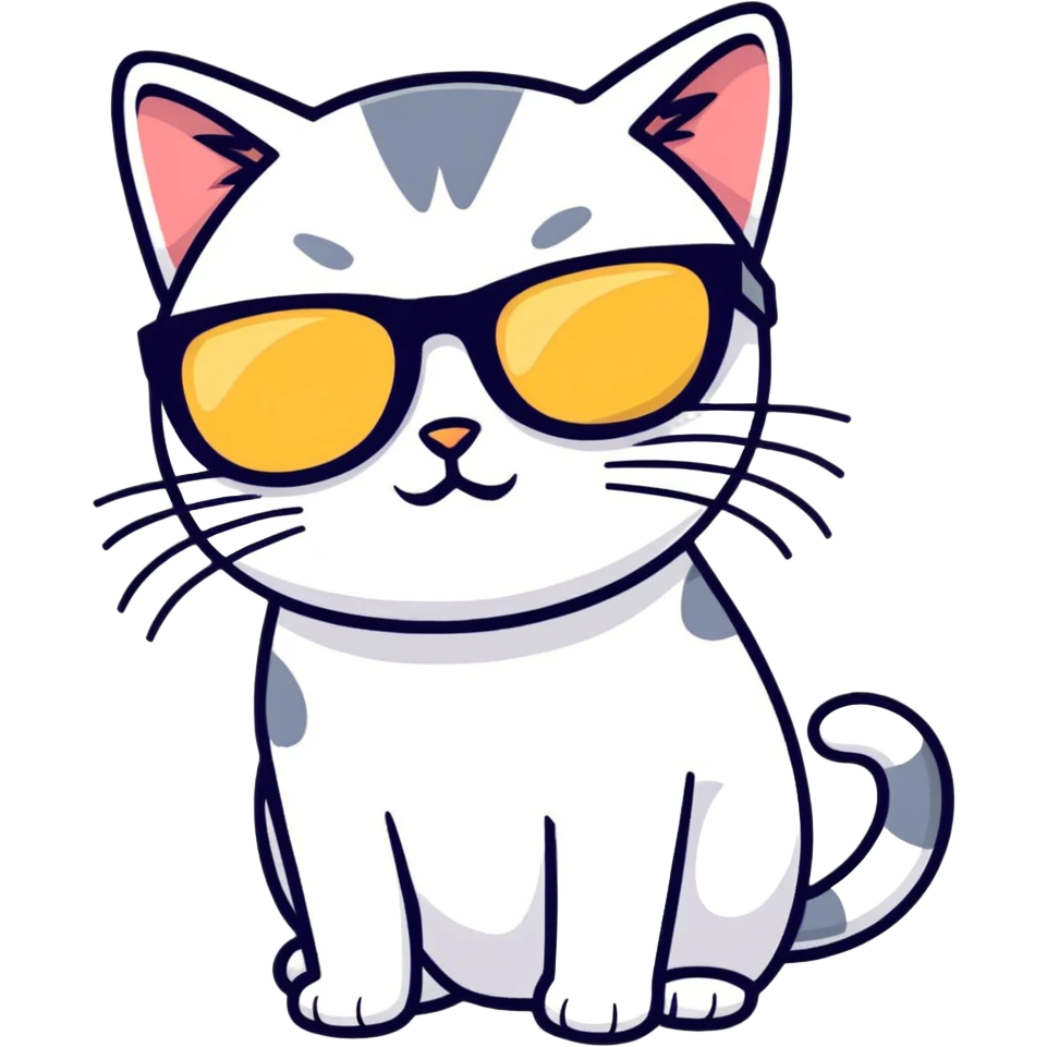 Cat with sunglasses emoji