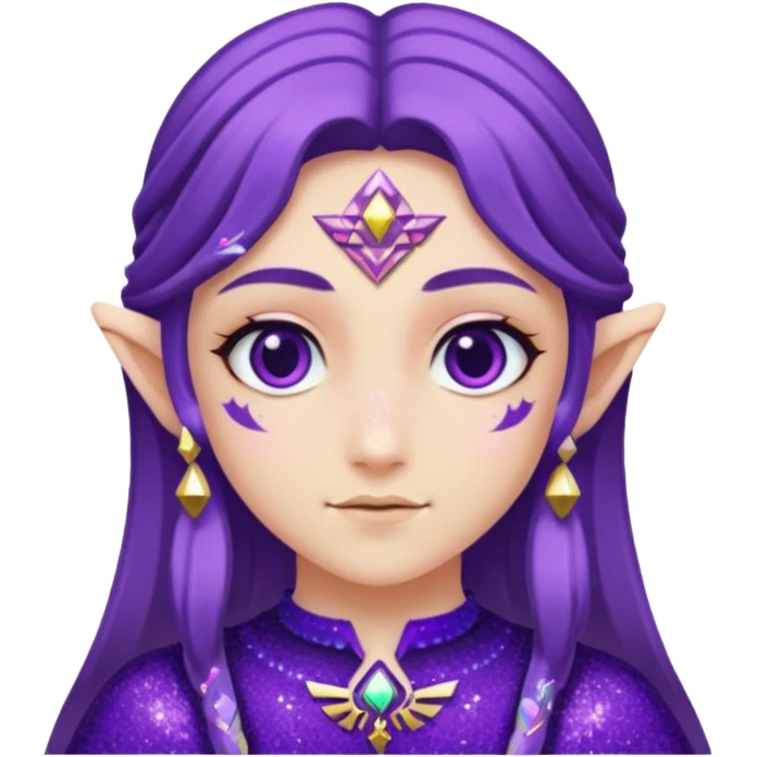 glitter purple zelda emoji