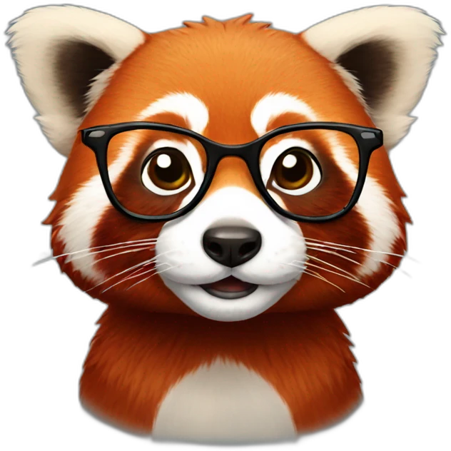 red panda with glasses emoji