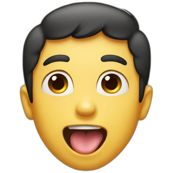 boy tongue out face emoji