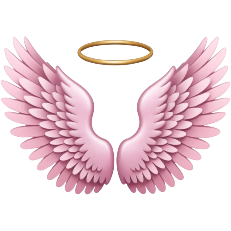 Tiny, mini, so smallest, soft pink, sparkly angel wings emoji