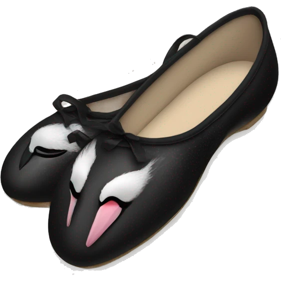 Black swan inspired ballet shoes  emoji