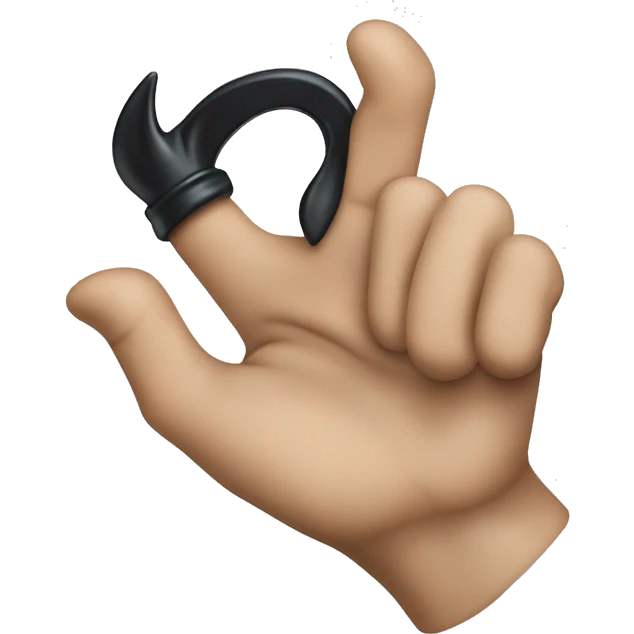 Create a Hand that forms a pirates hook with it's pointy finger  emoji