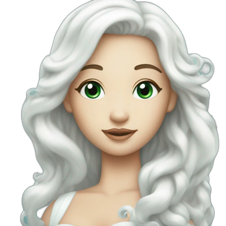 my white mermaid who serves her prince charming emoji