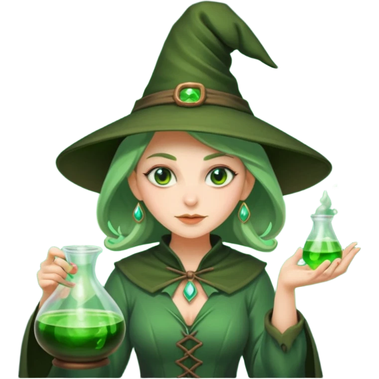 green witch cooking potion emoji