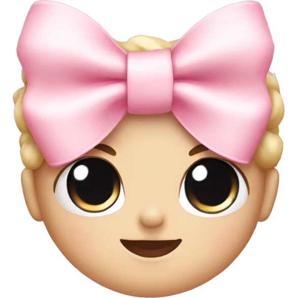 Baby pink bow emoji