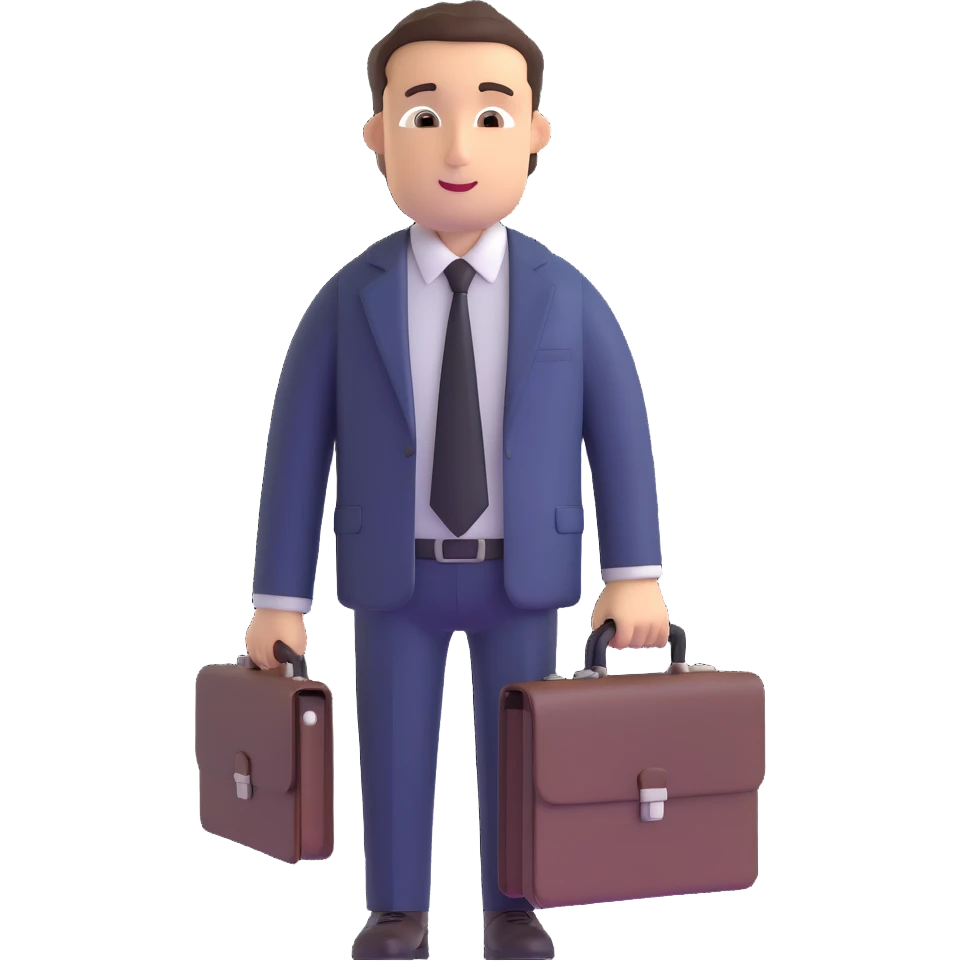Dad with a tie and briefcase emoji