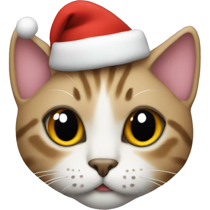 Cat with Christmas hat emoji