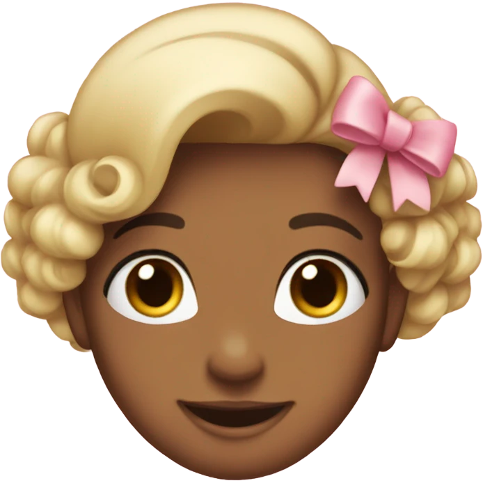 blush smile with bow emoji