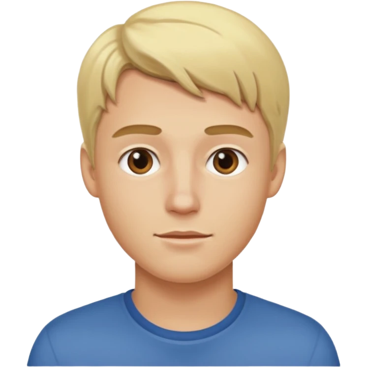 blonde guy with girl features emoji