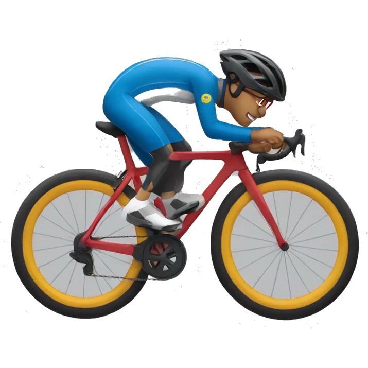 Carlos sur un velo emoji