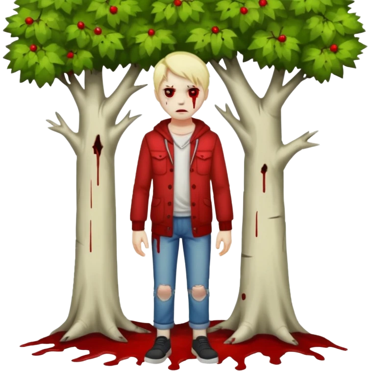 Dead body near tree blogs full body  emoji